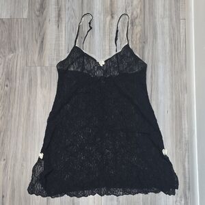 Black Lace Chemise - Large